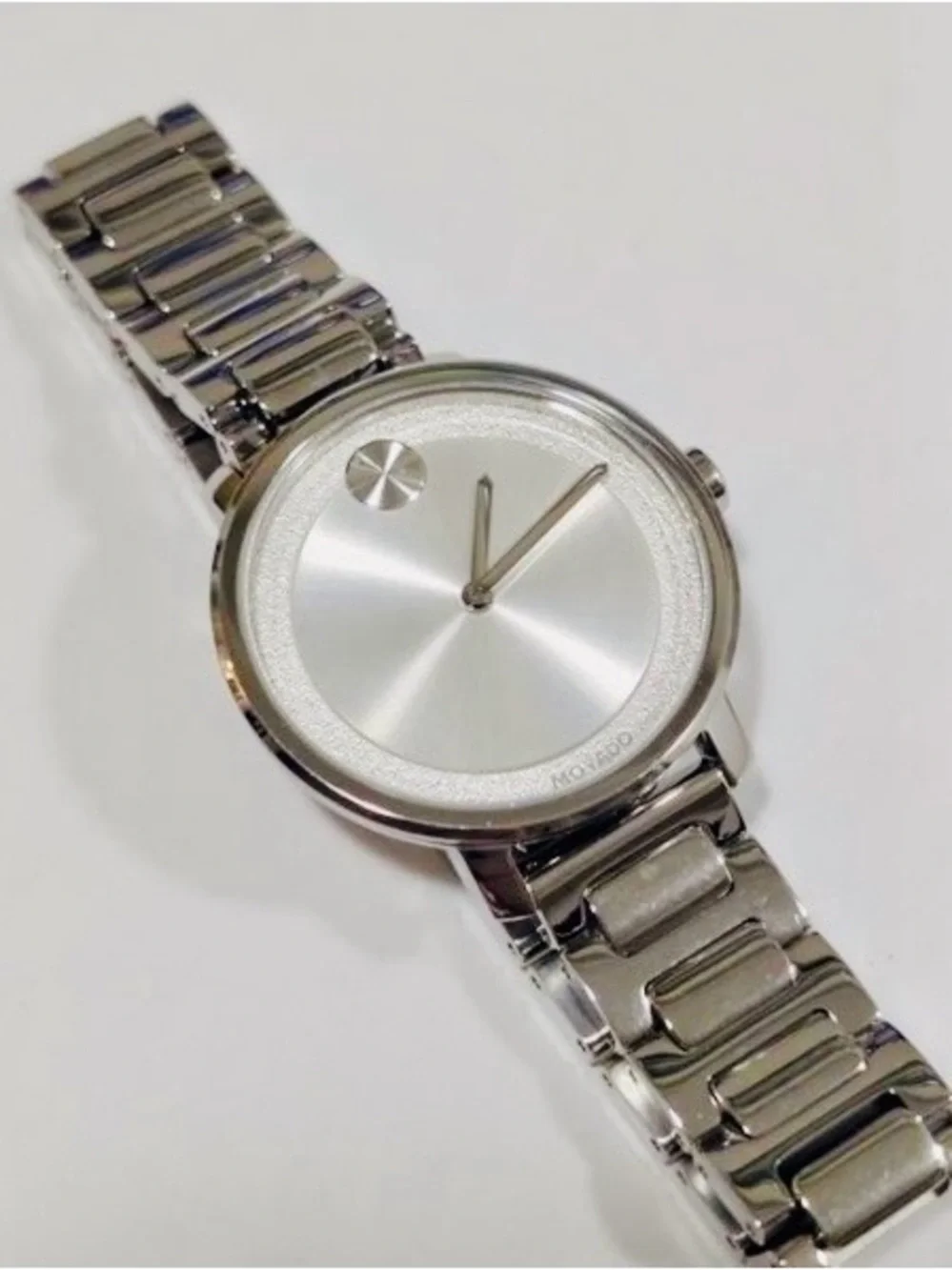Movado Stainless Steel Silver Museum Dial Watch